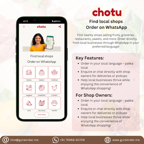 Chotu - Local Business WhatsApp Ordering App